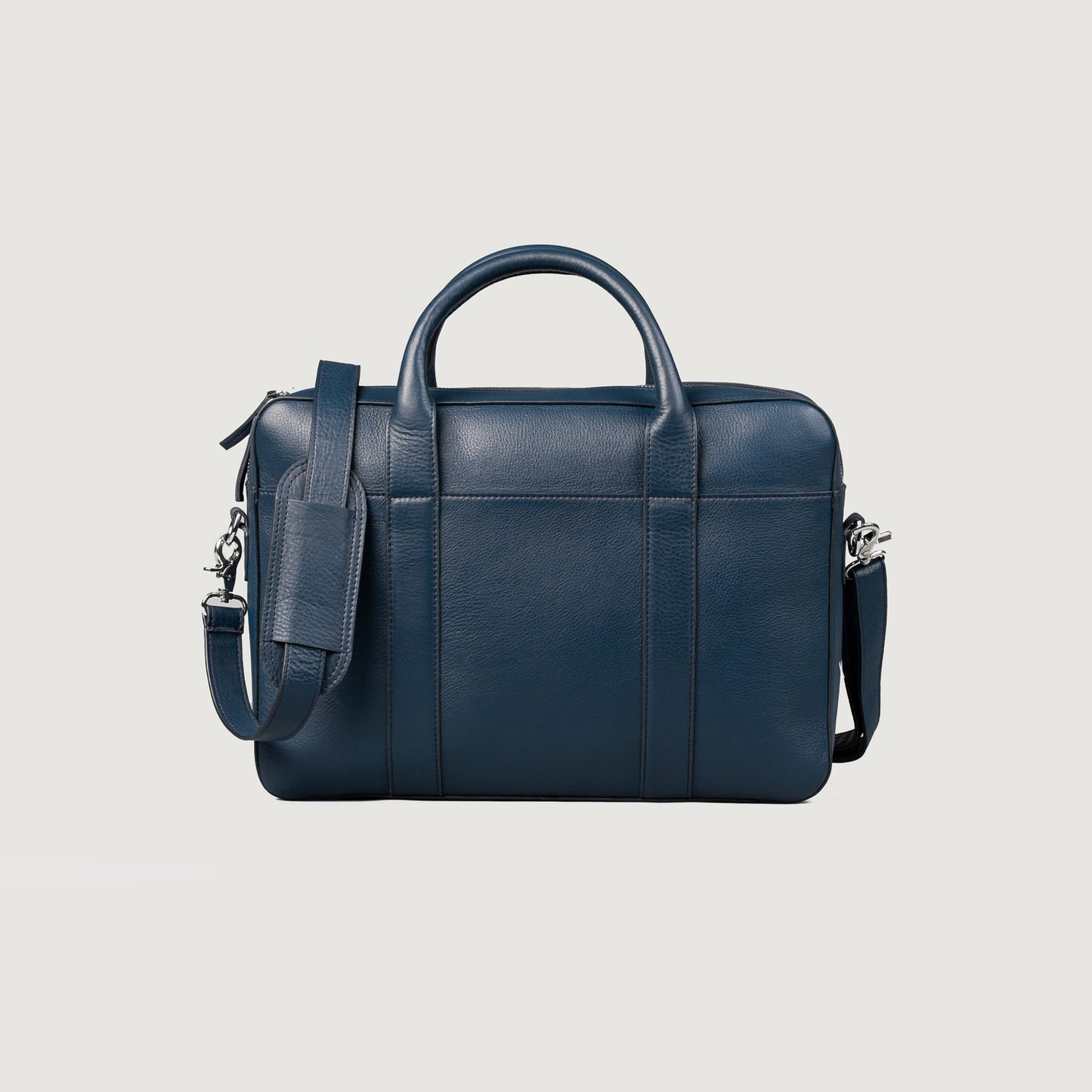 Midnight Blue Leather Briefcase - Fierce Fusion