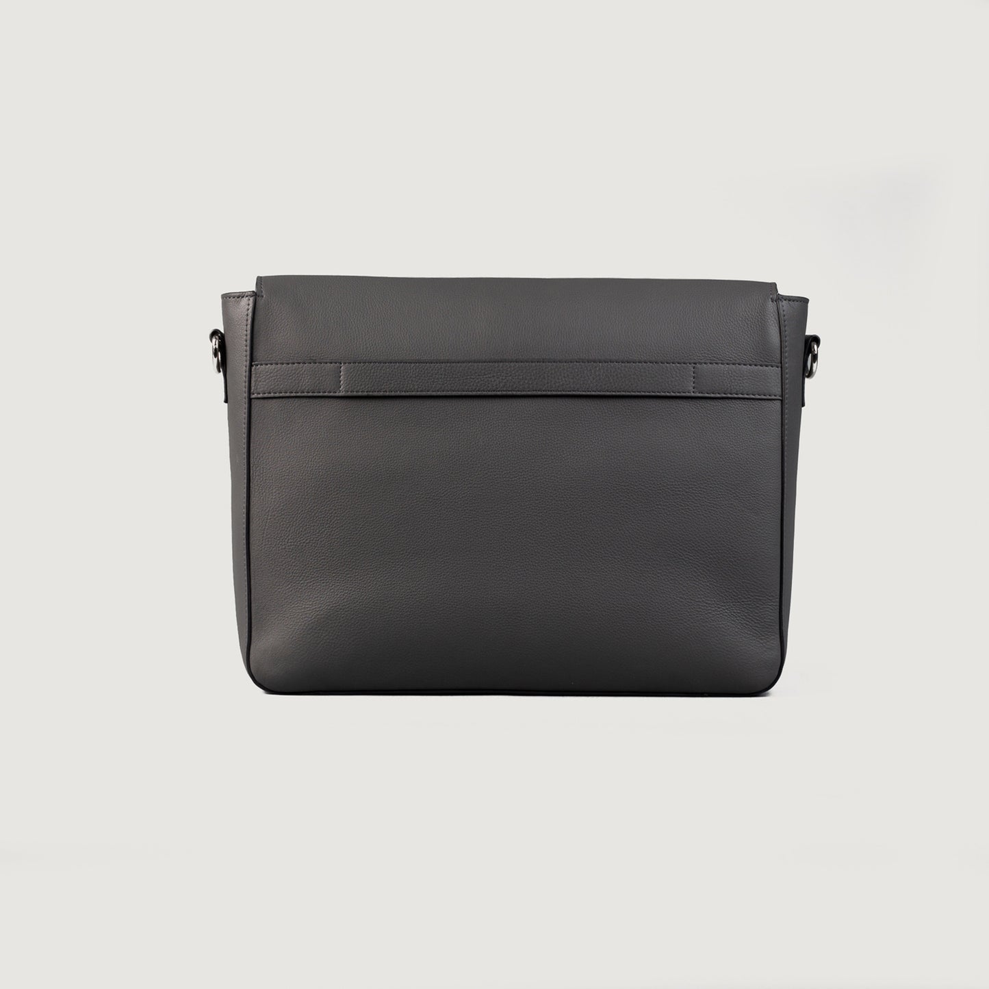 The Carismatico Grey Leather Messenger Bag - Fierce Fusion