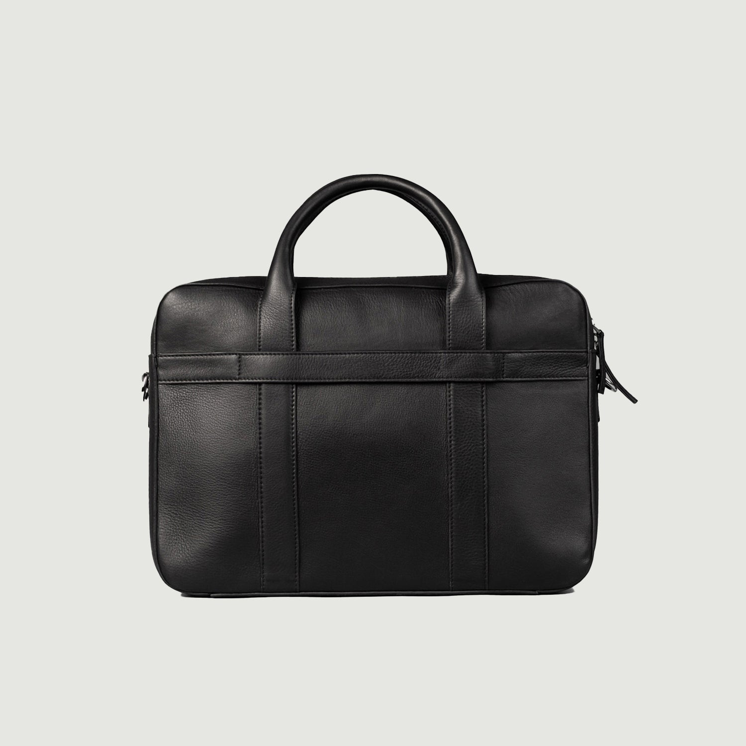 Black Leather Briefcase - Fierce Fusion