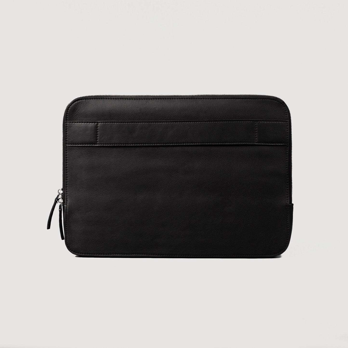 The Baxter Black Leather Laptop Sleeve - Fierce Fusion