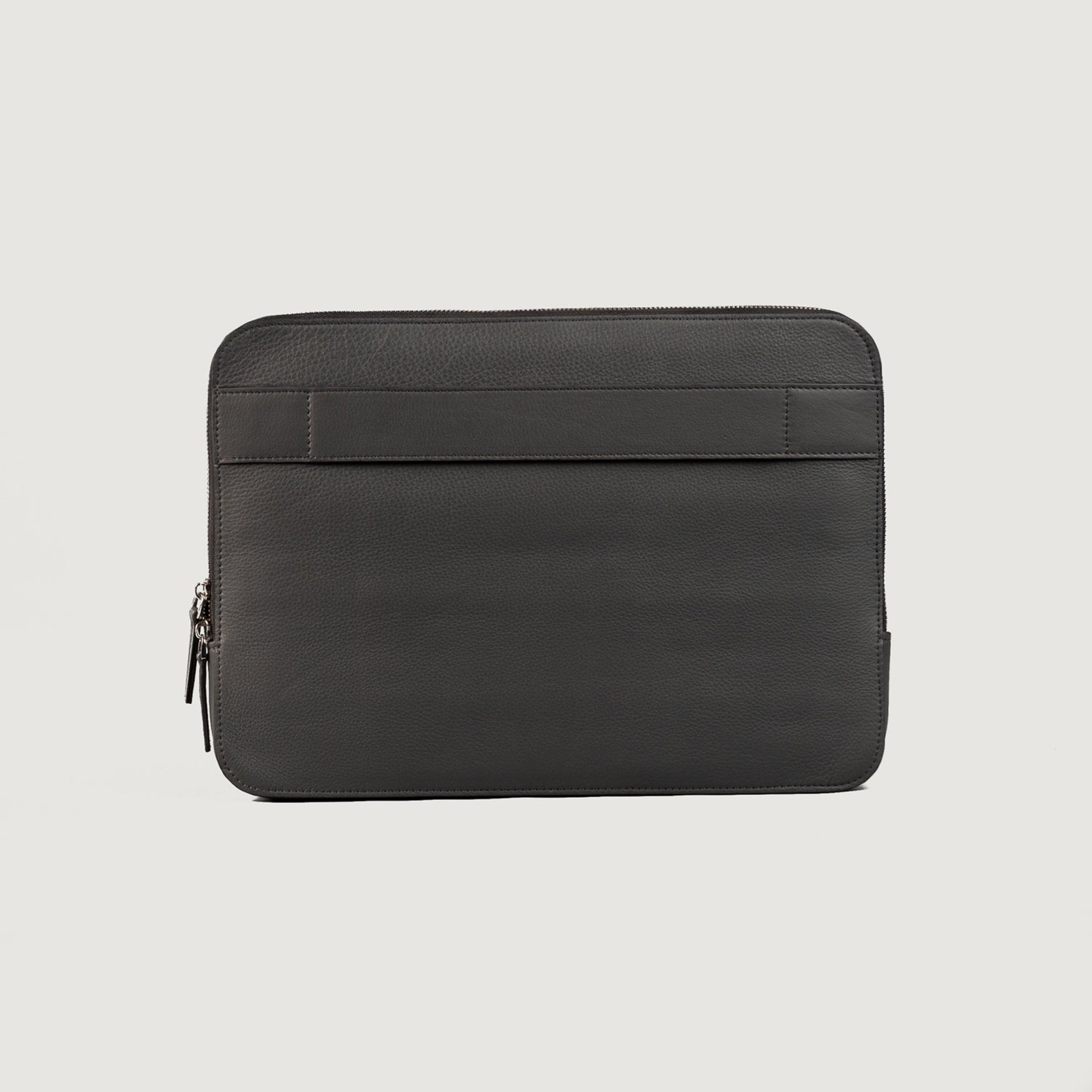 The Baxter Grey Leather Laptop Sleeve - Fierce Fusion