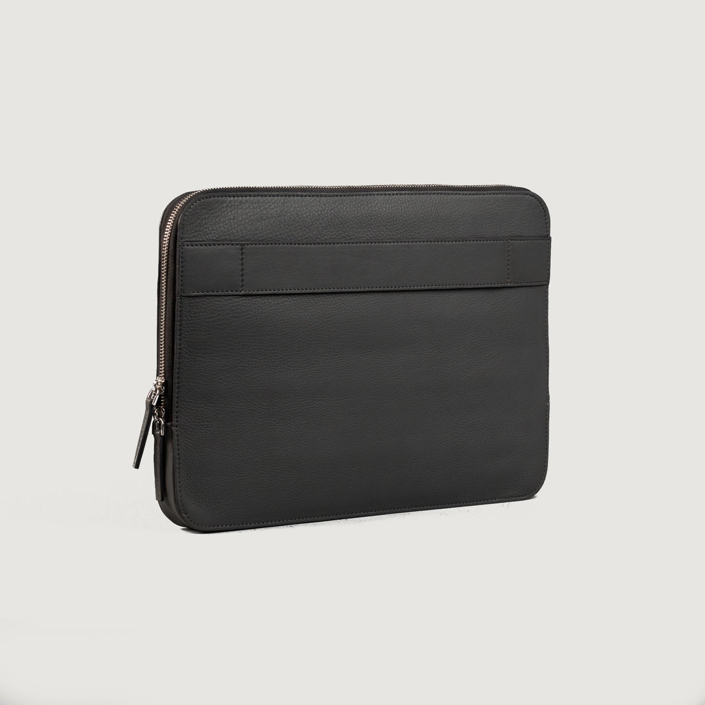 The Baxter Grey Leather Laptop Sleeve - Fierce Fusion