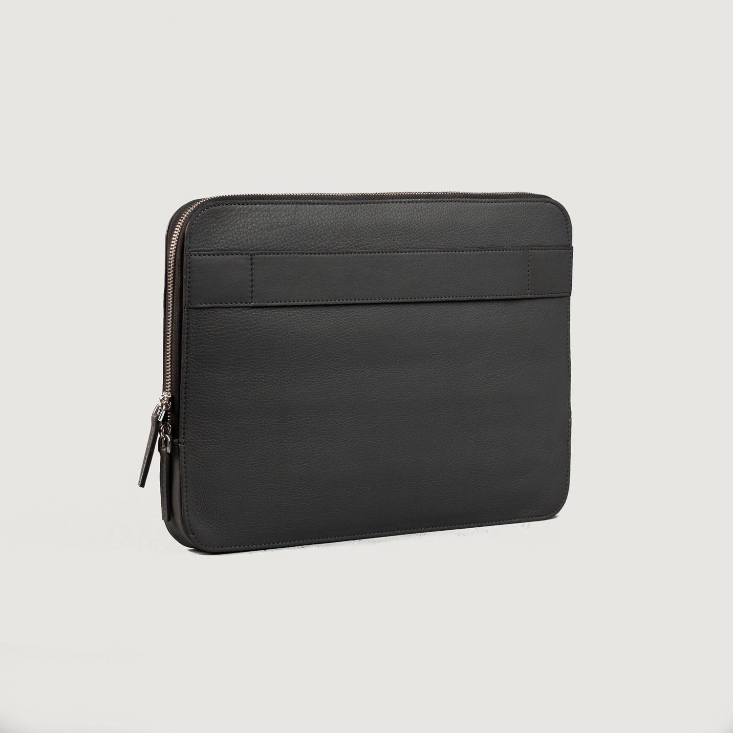 The Baxter Grey Leather Laptop Sleeve - Fierce Fusion