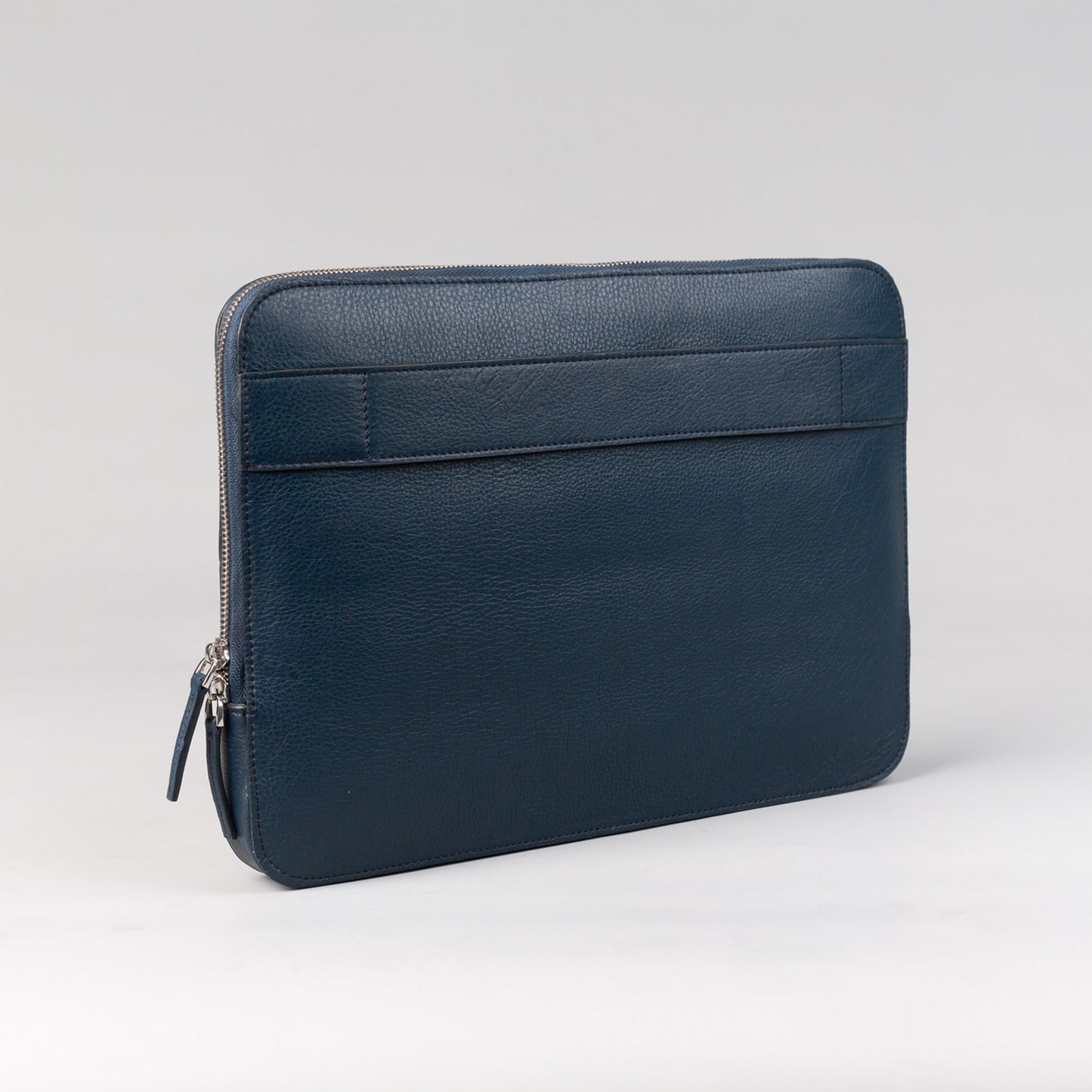 The Baxter Midnight Blue Leather Laptop Sleeve - Fierce Fusion