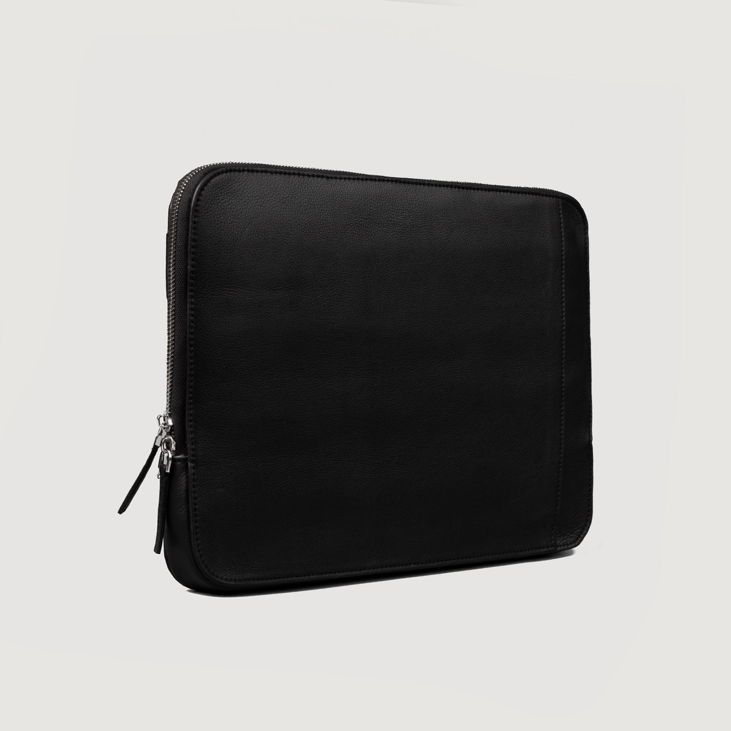 The Baxter Black Leather Laptop Sleeve - Fierce Fusion