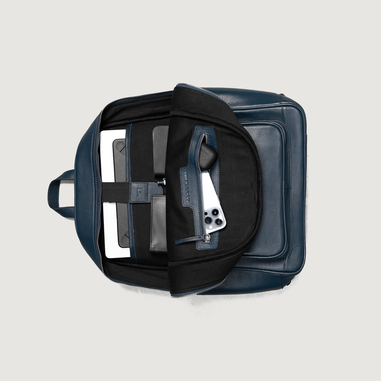 The Philos Midnight Blue Leather Backpack - Fierce Fusion