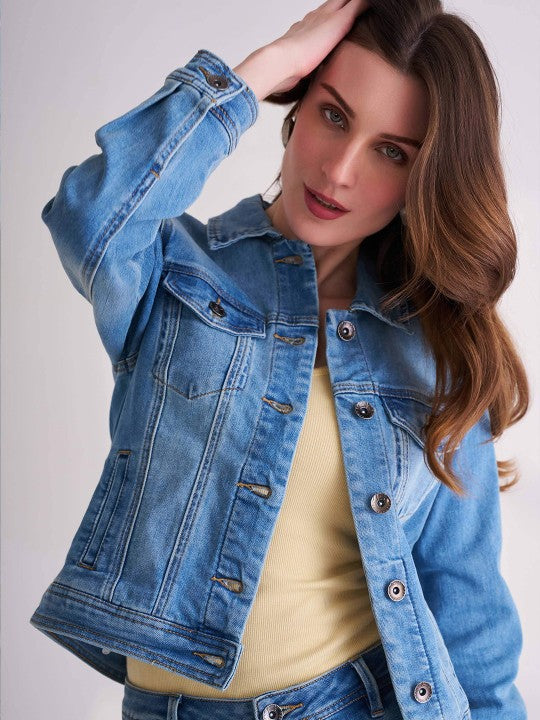 Skyline Crop Denim Jacket