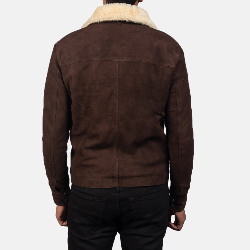 Coffner Brown Shearling Fur Jacket - Fierce Fusion