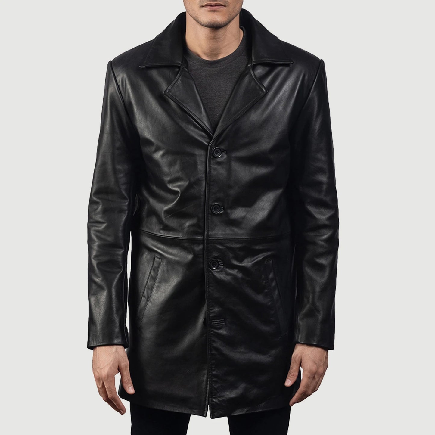 Classmith Black Leather Coat - Fierce Fusion