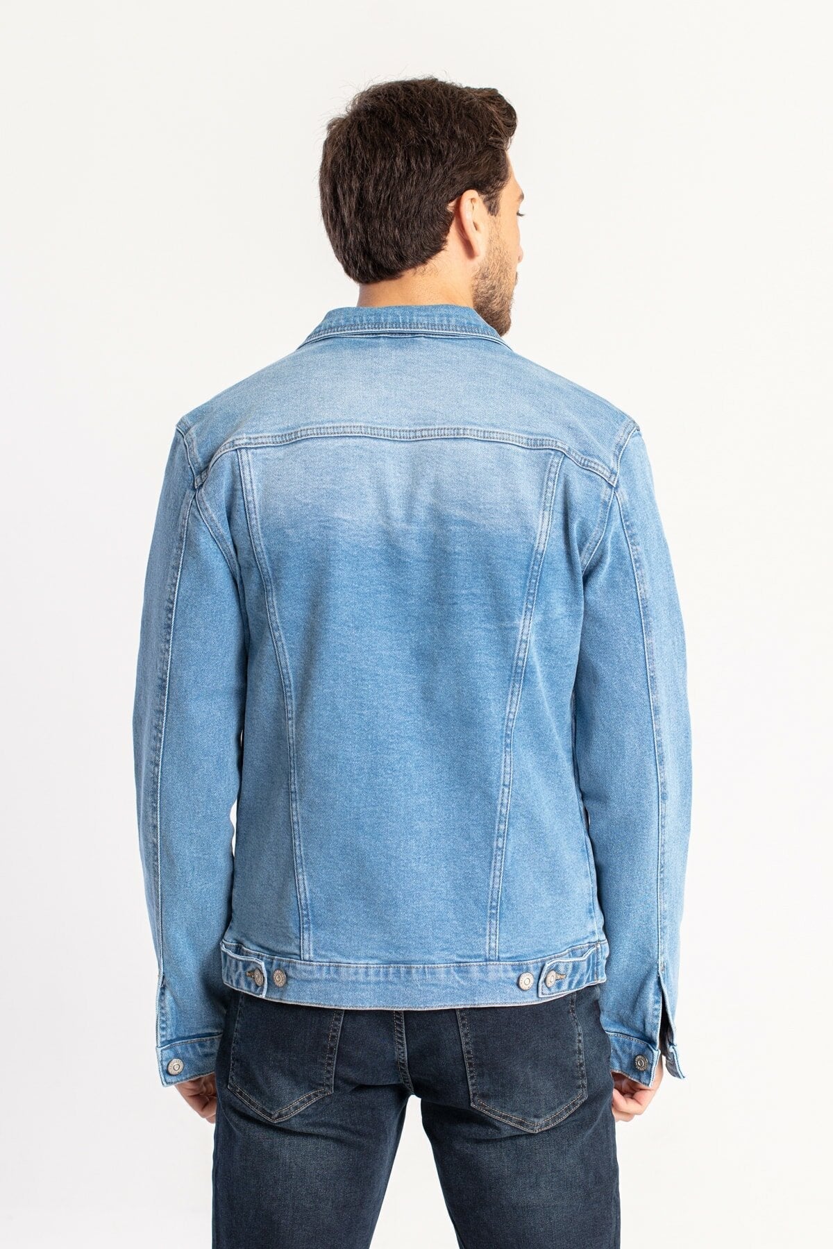 Classic Stretch Denim Trucker Jacket - Fierce Fusion