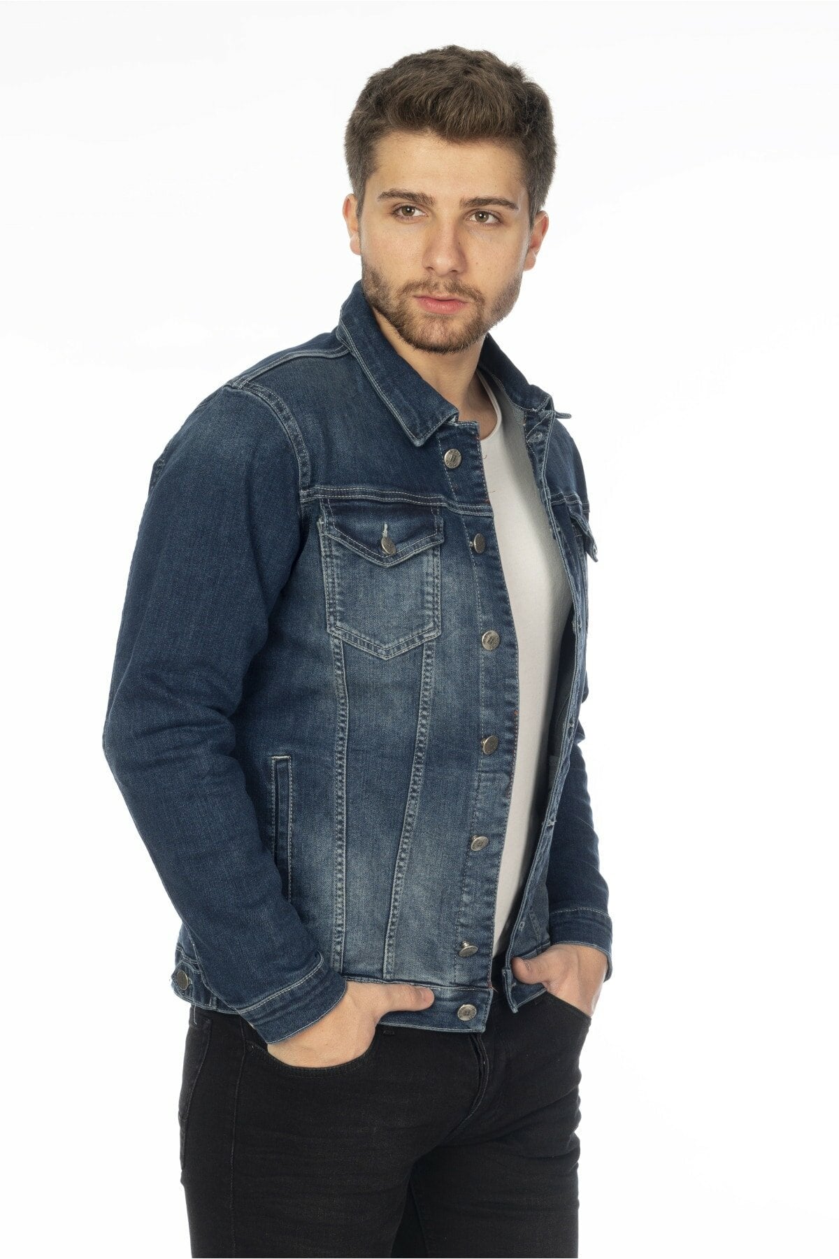 Blue Ridge Stretch Denim Trucker - Fierce Fusion