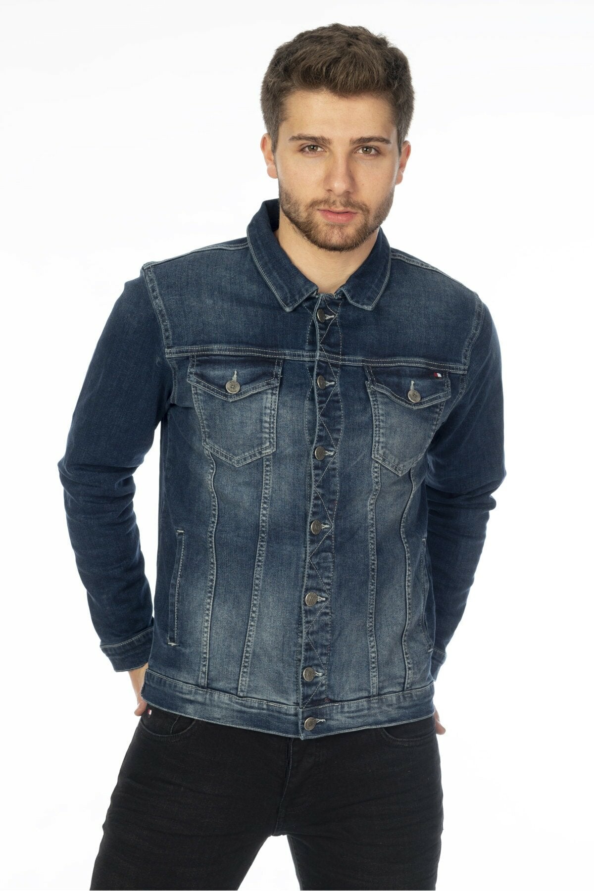 Blue Ridge Stretch Denim Trucker - Fierce Fusion
