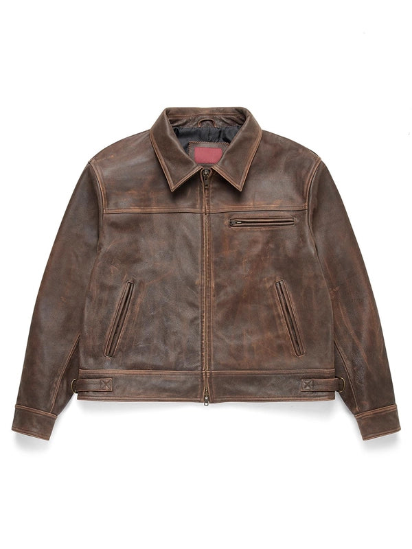Mutimer Brown Leather Jacket - Fierce Fusion