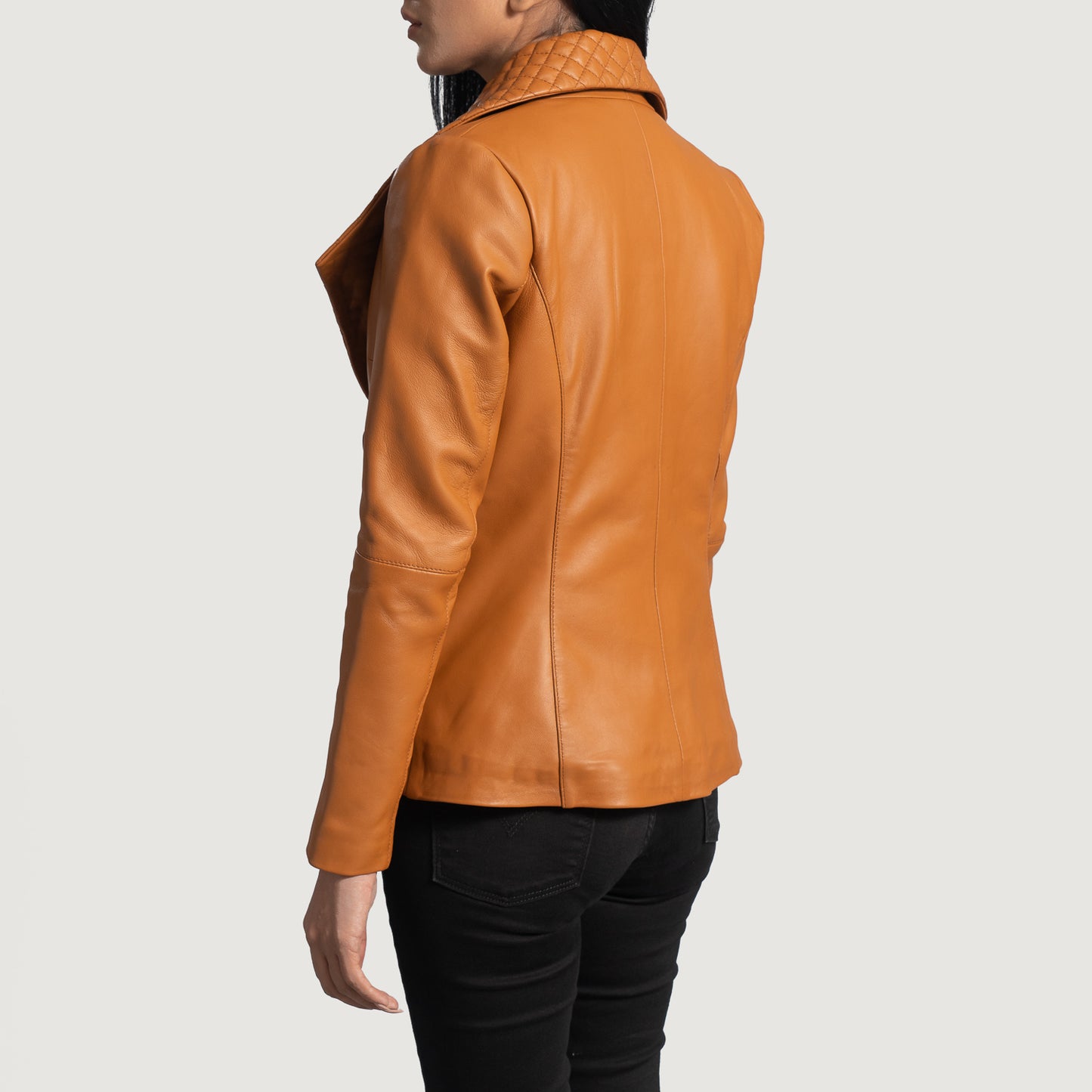 Lee Tan Brown Leather Blazer - Fierce Fusion