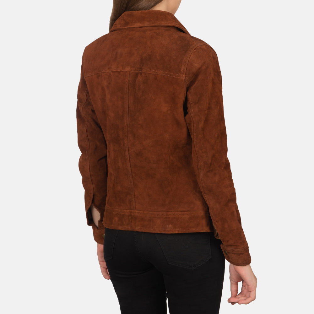 Suzy Brown Suede Trucker Jacket - Fierce Fusion