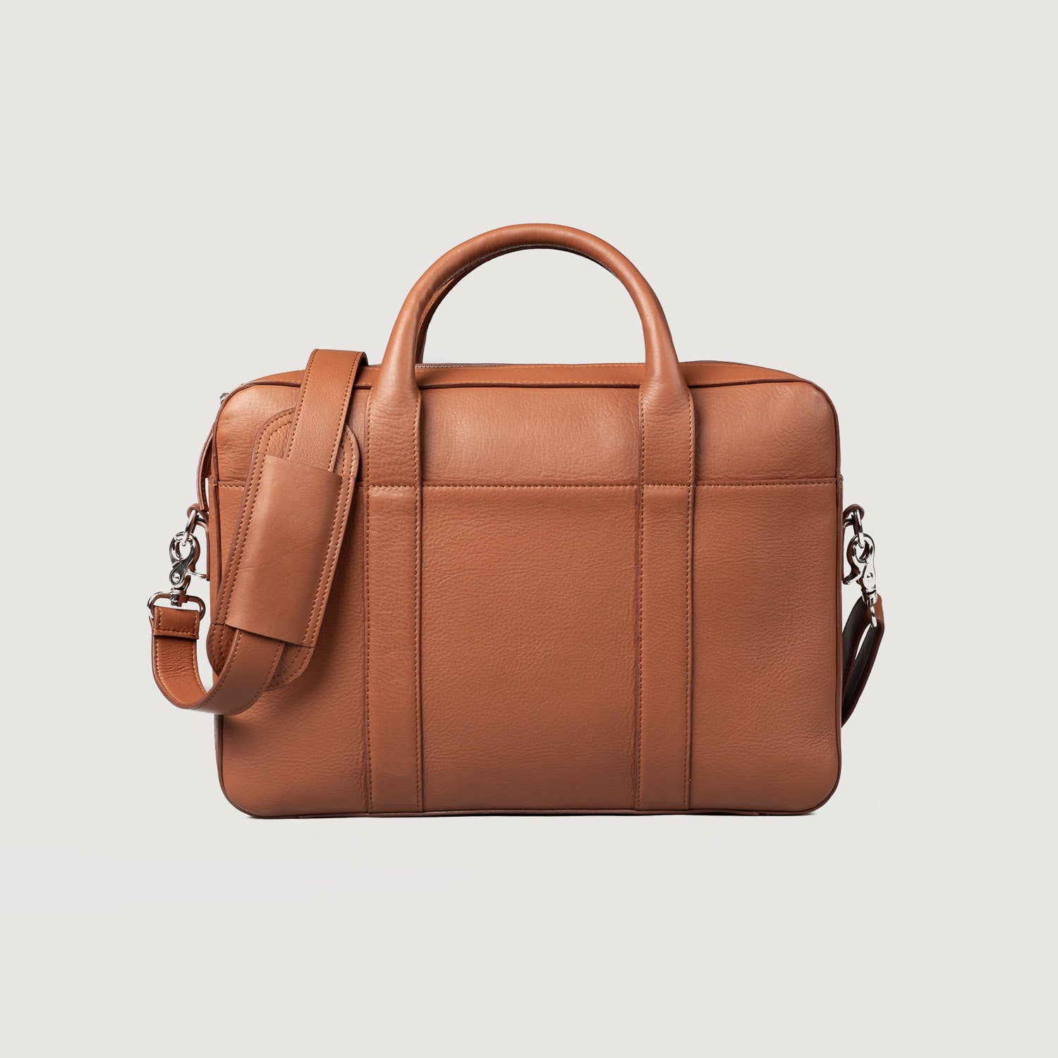 Brown Leather Briefcase - Fierce Fusion