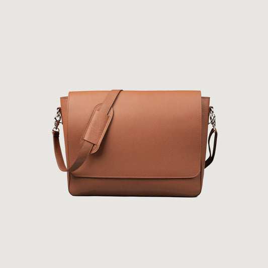 The Carismatico Brown Leather Messenger Bag - Fierce Fusion