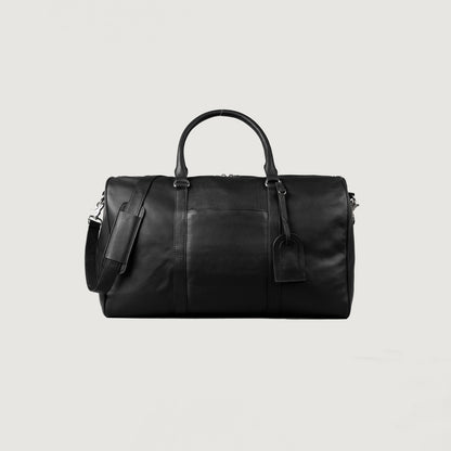 The Darrio Black Leather Duffle Bag - Fierce Fusion