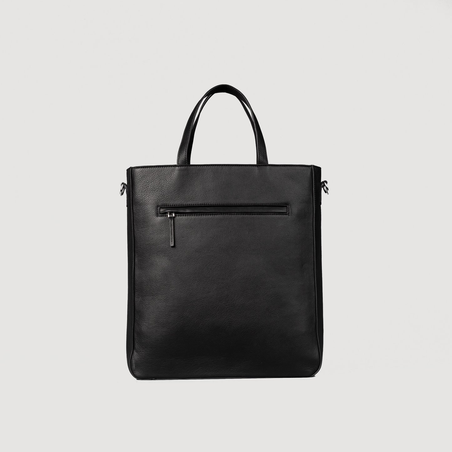 The Poet Black Leather Tote Bag - Fierce Fusion
