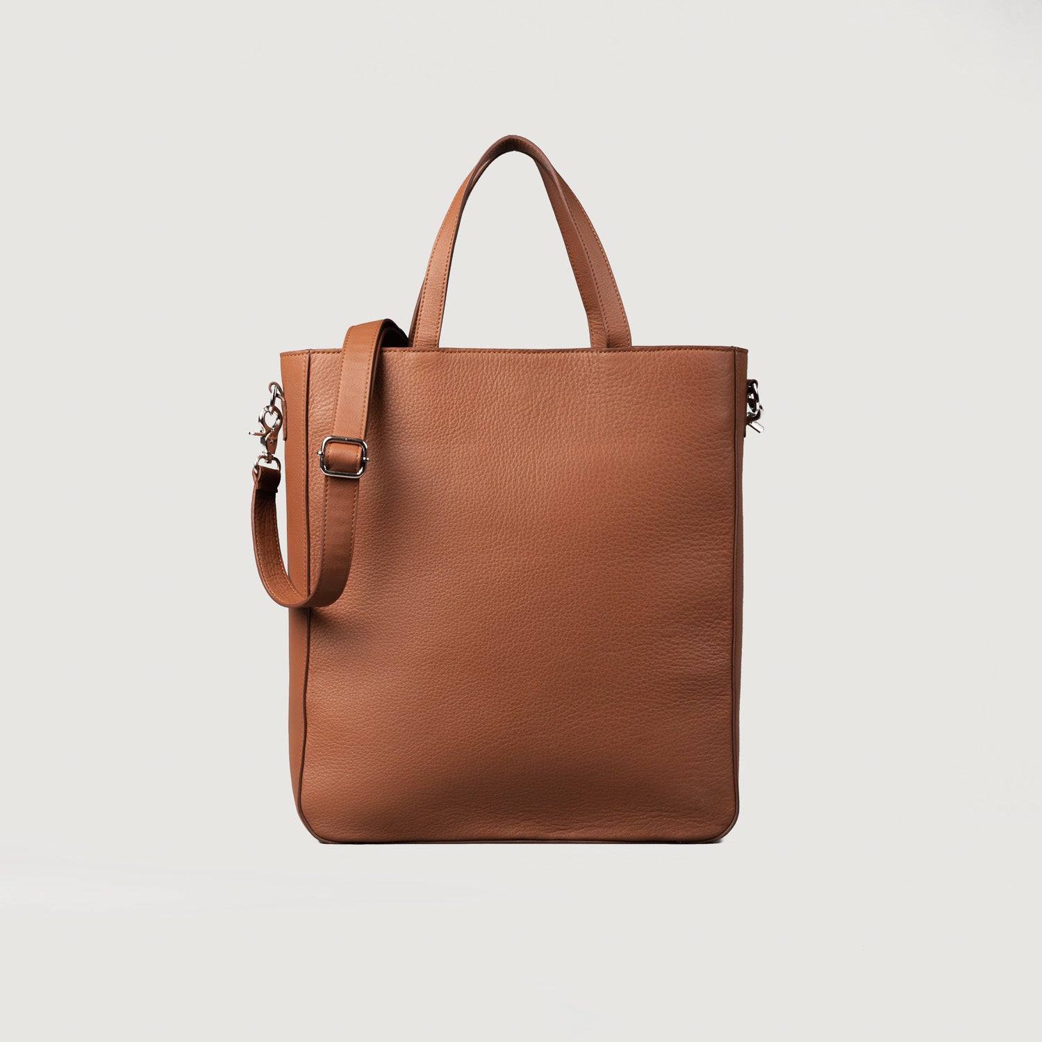 The Poet Brown Leather Tote Bag - Fierce Fusion