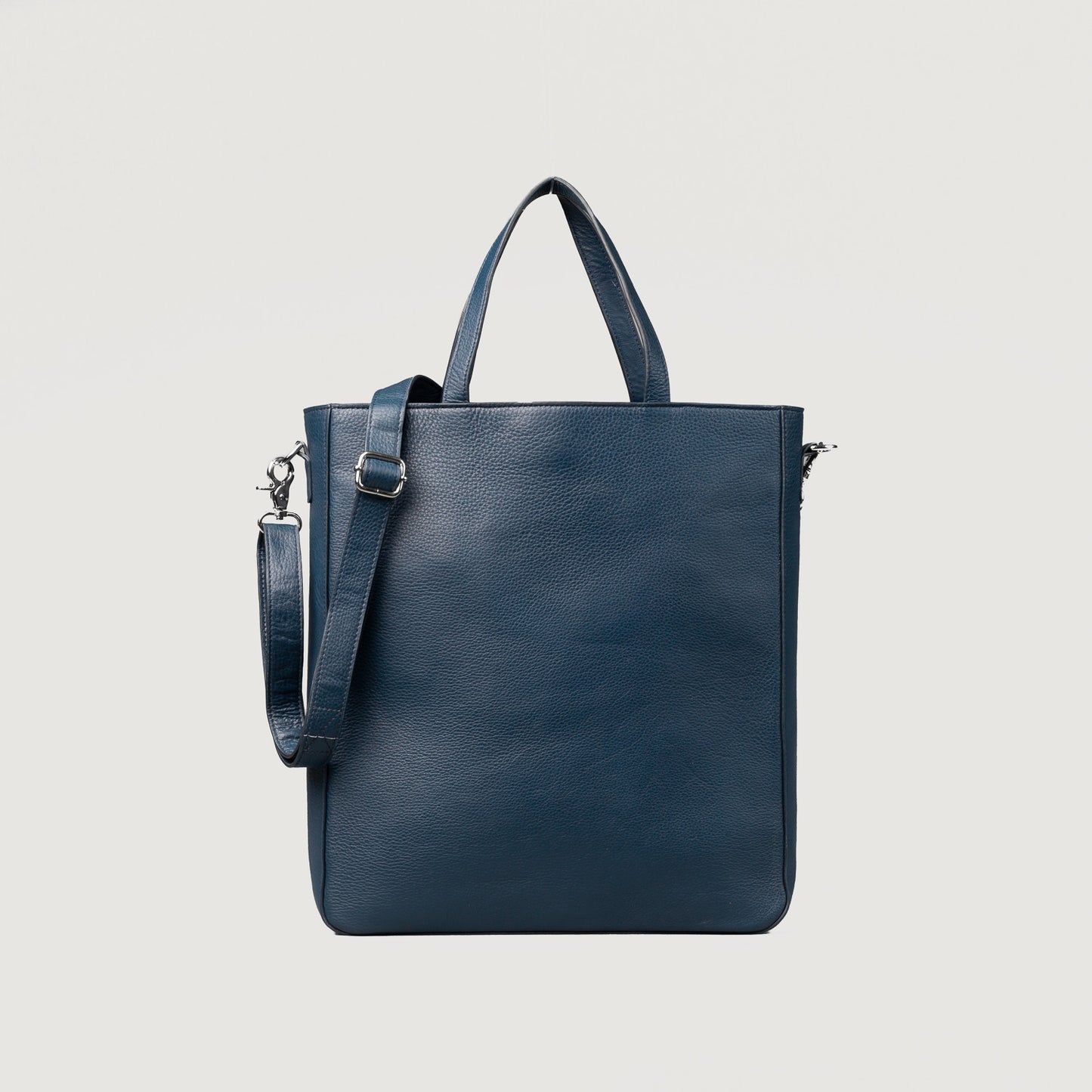 The Poet Midnight Blue Leather Tote Bag - Fierce Fusion