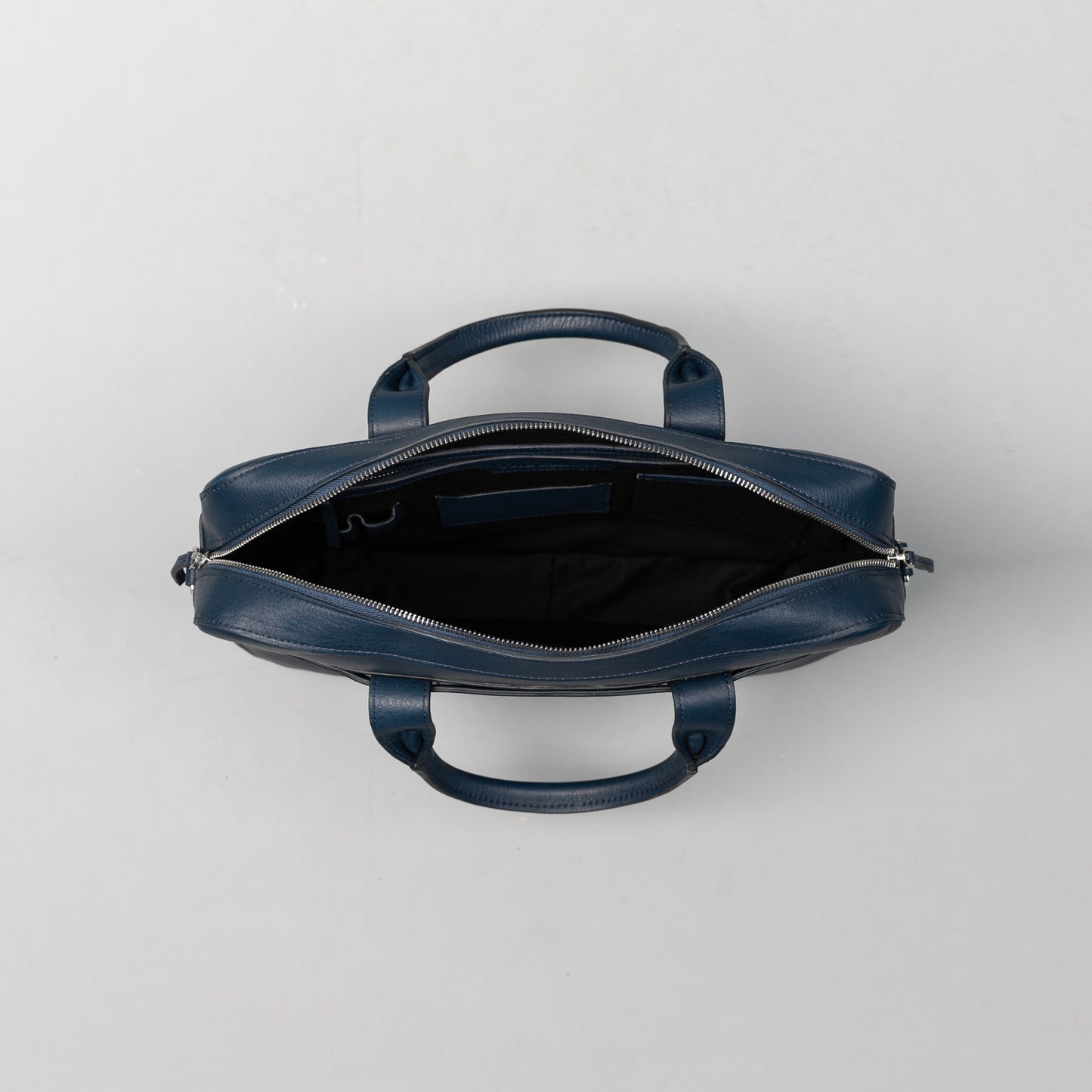 Midnight Blue Leather Briefcase - Fierce Fusion