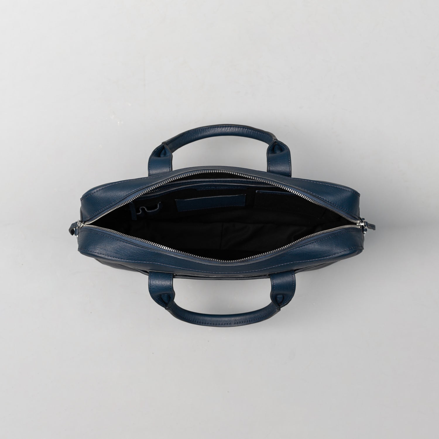 Midnight Blue Leather Briefcase - Fierce Fusion