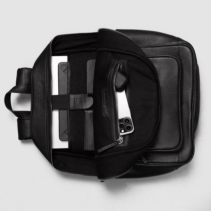 The Philos Black Leather Backpack - Fierce Fusion
