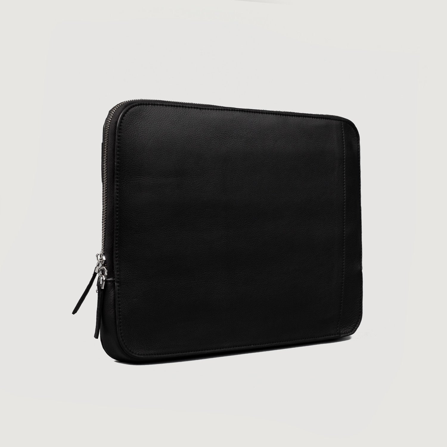 The Baxter Black Leather Laptop Sleeve - Fierce Fusion