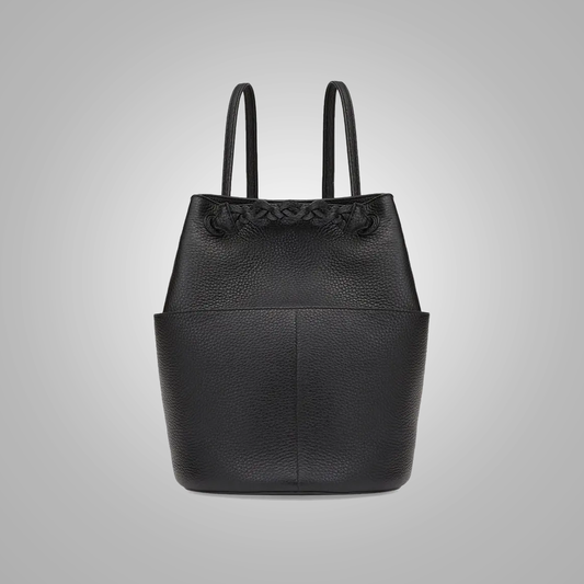 Pebbled Leather Convertible Backpack - Fierce Fusion