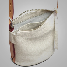 White Belize Leather Bucket Bag - Fierce Fusion