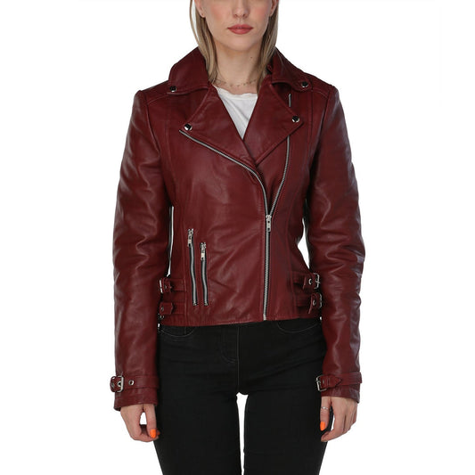 Amore Burgundy Leather Jacket - Fierce Fusion