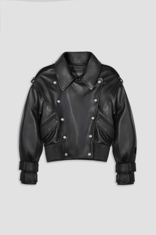 Apex Cropped Biker Jacket - Fierce Fusion