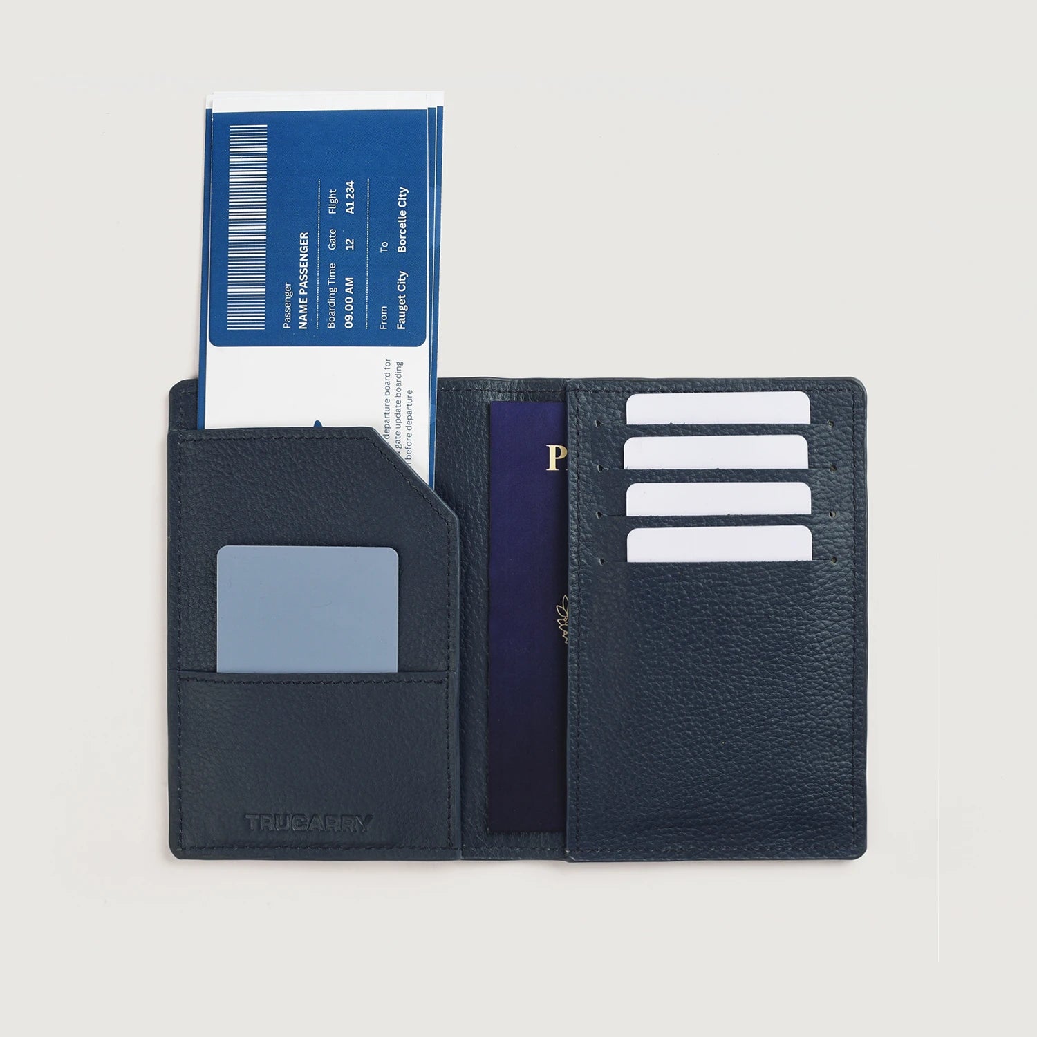 Bernardi Blue Leather Travel Wallet - Fierce Fusion