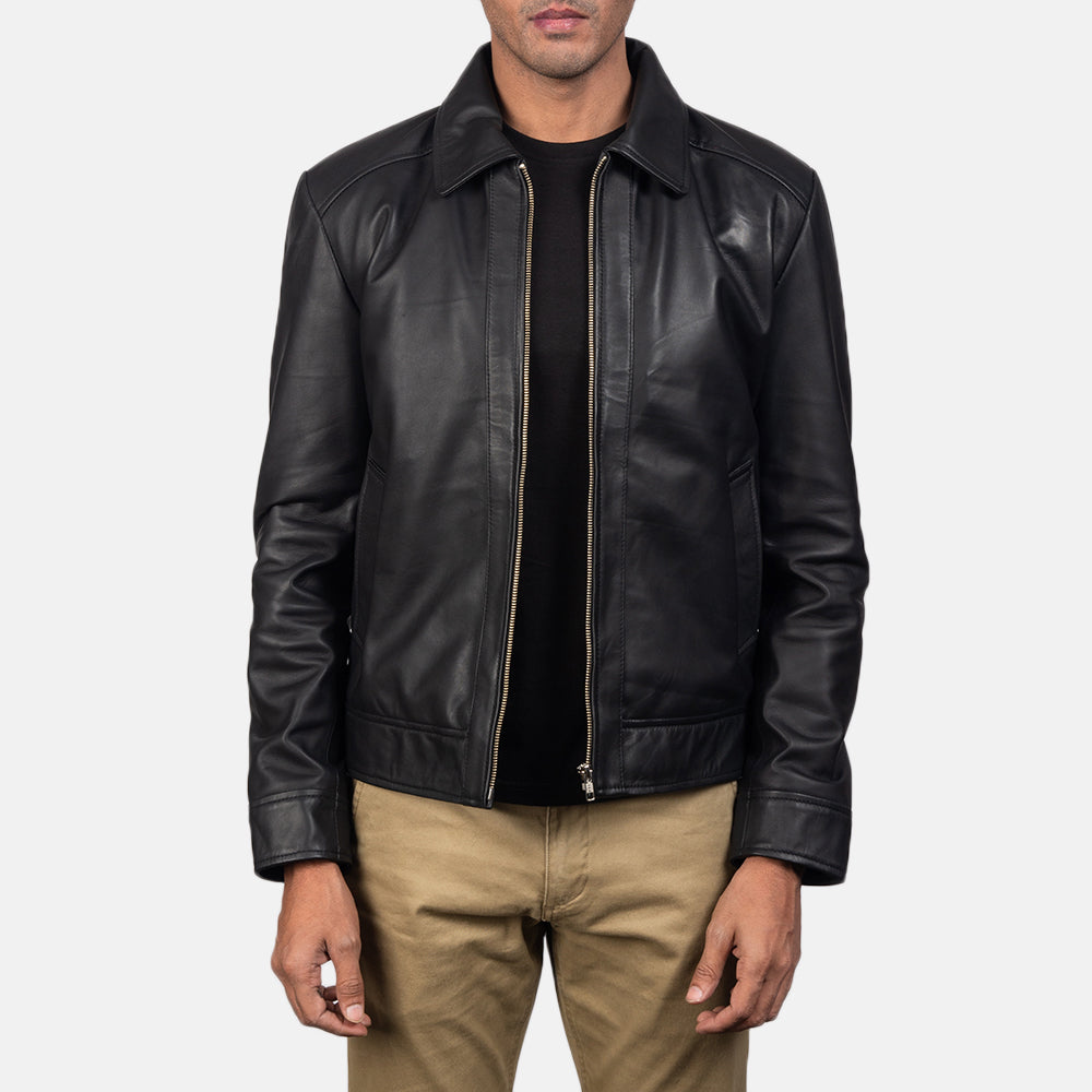 Inferno Black Leather Jacket - Fierce Fusion