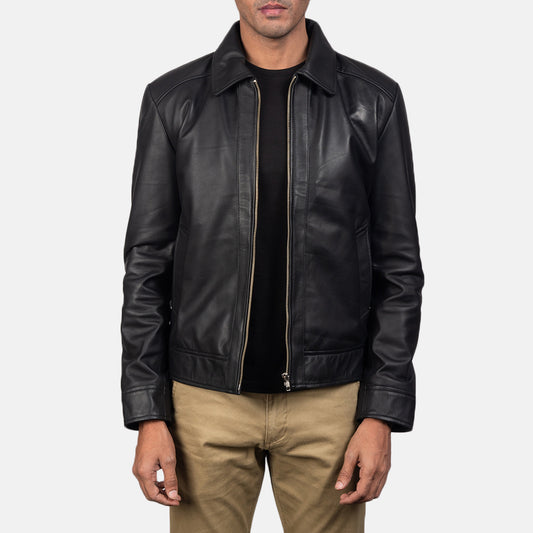 Inferno Black Leather Jacket - Fierce Fusion