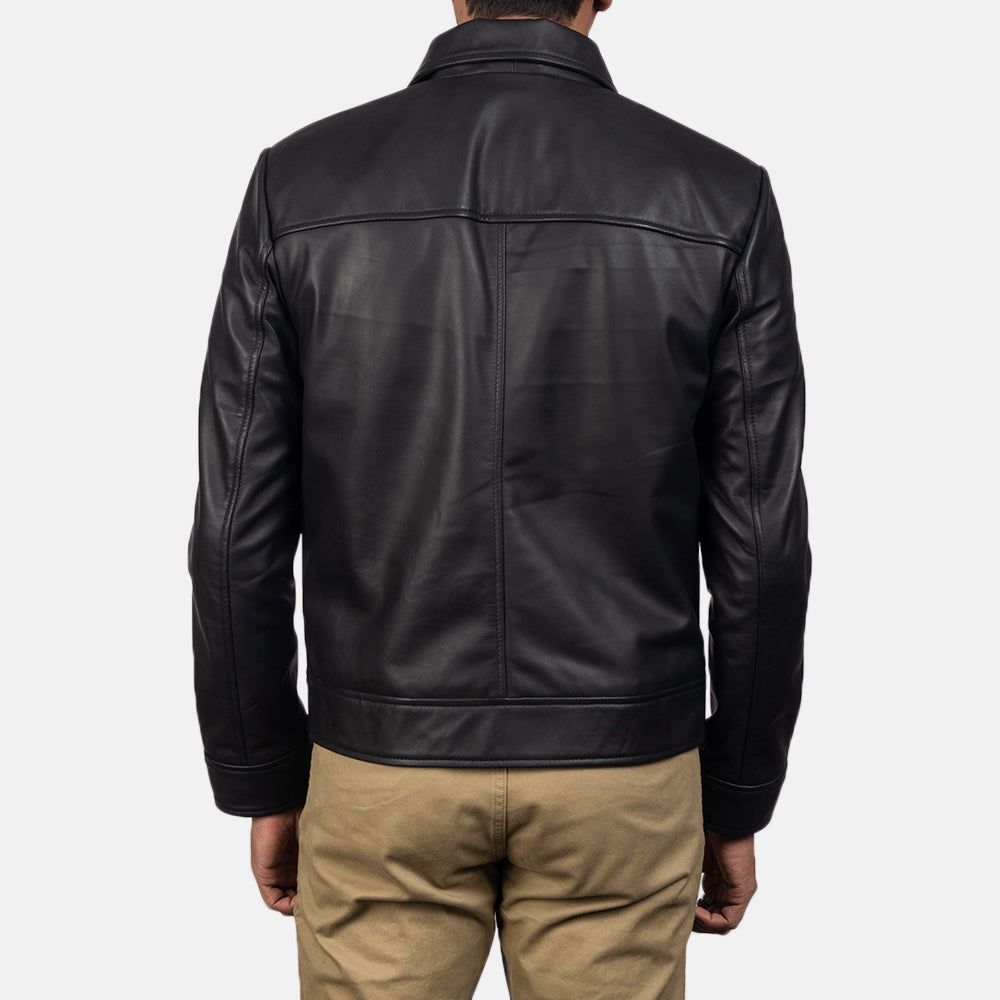 Inferno Black Leather Jacket - Fierce Fusion