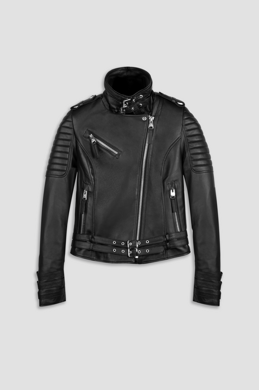 Apex Lambskin Biker Jacket - Fierce Fusion