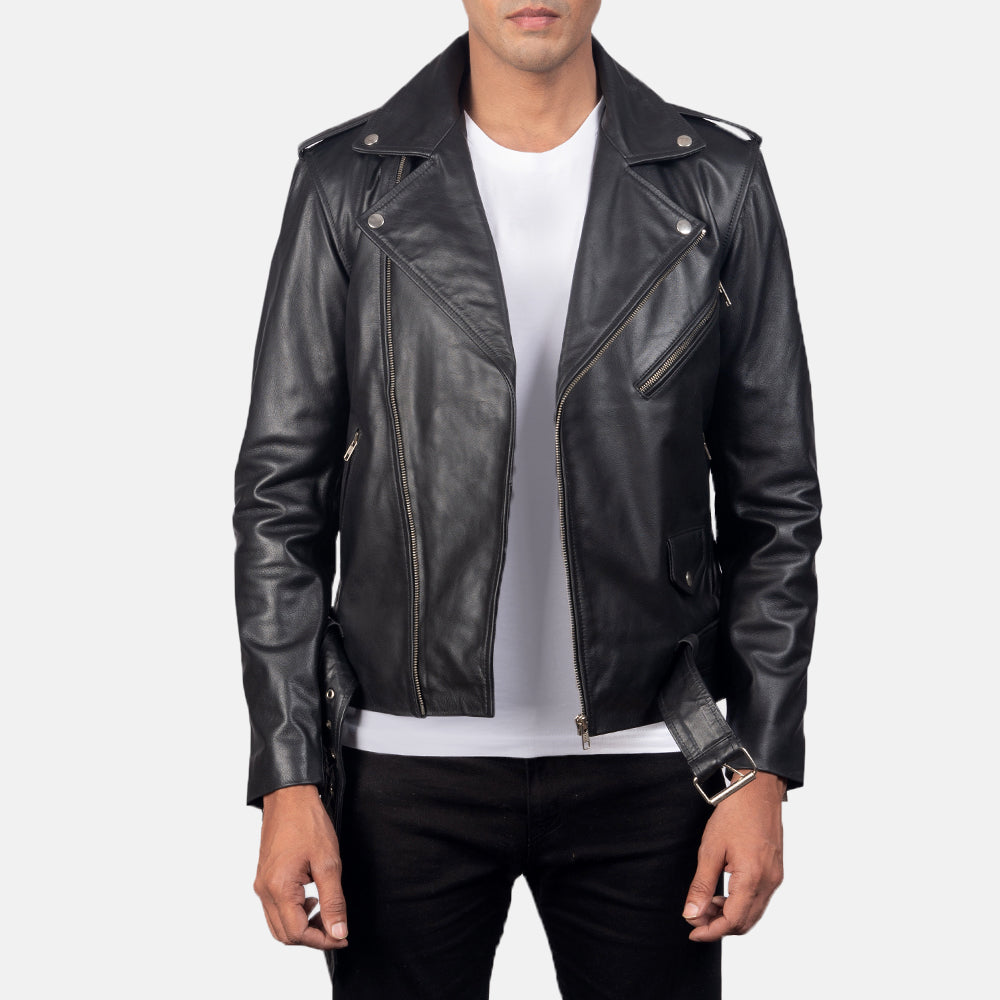 Allaric Alley Black Biker Leather Jacket - Fierce Fusion