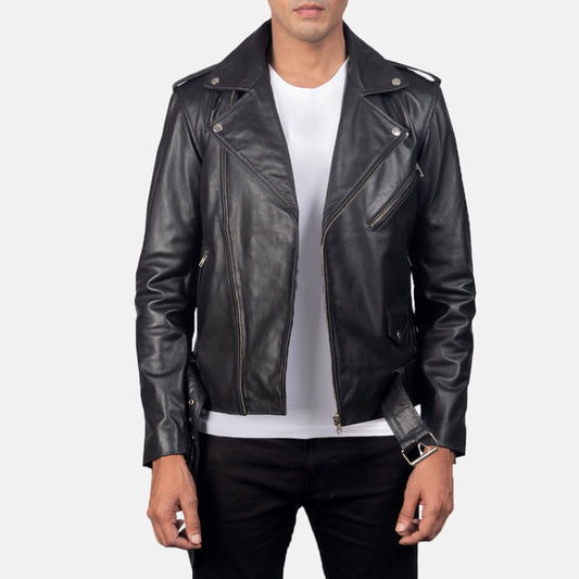 Allaric Alley Black Biker Leather Jacket - Fierce Fusion