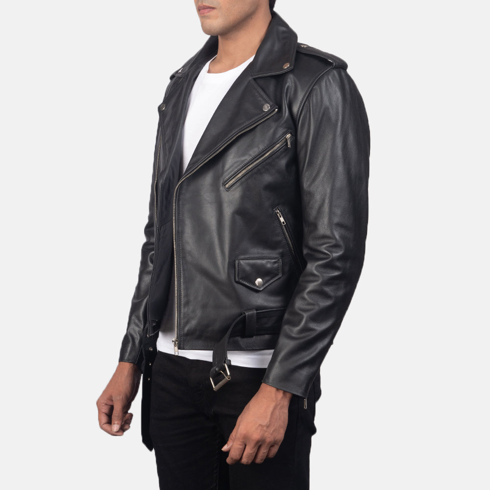 Allaric Alley Black Biker Leather Jacket - Fierce Fusion