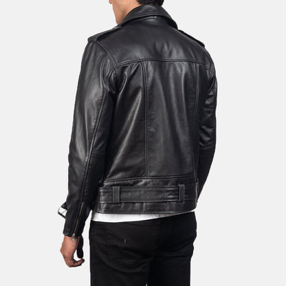 Allaric Alley Black Biker Leather Jacket - Fierce Fusion
