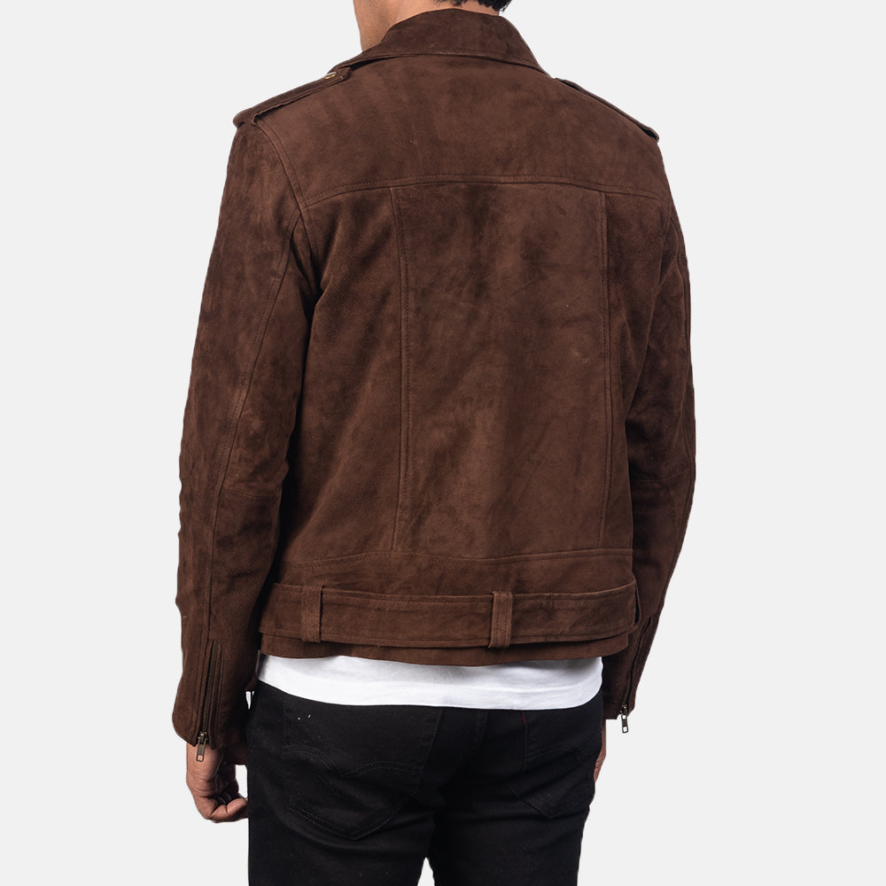 Allaric Alley Mocha Suede Biker Jacket - Fierce Fusion