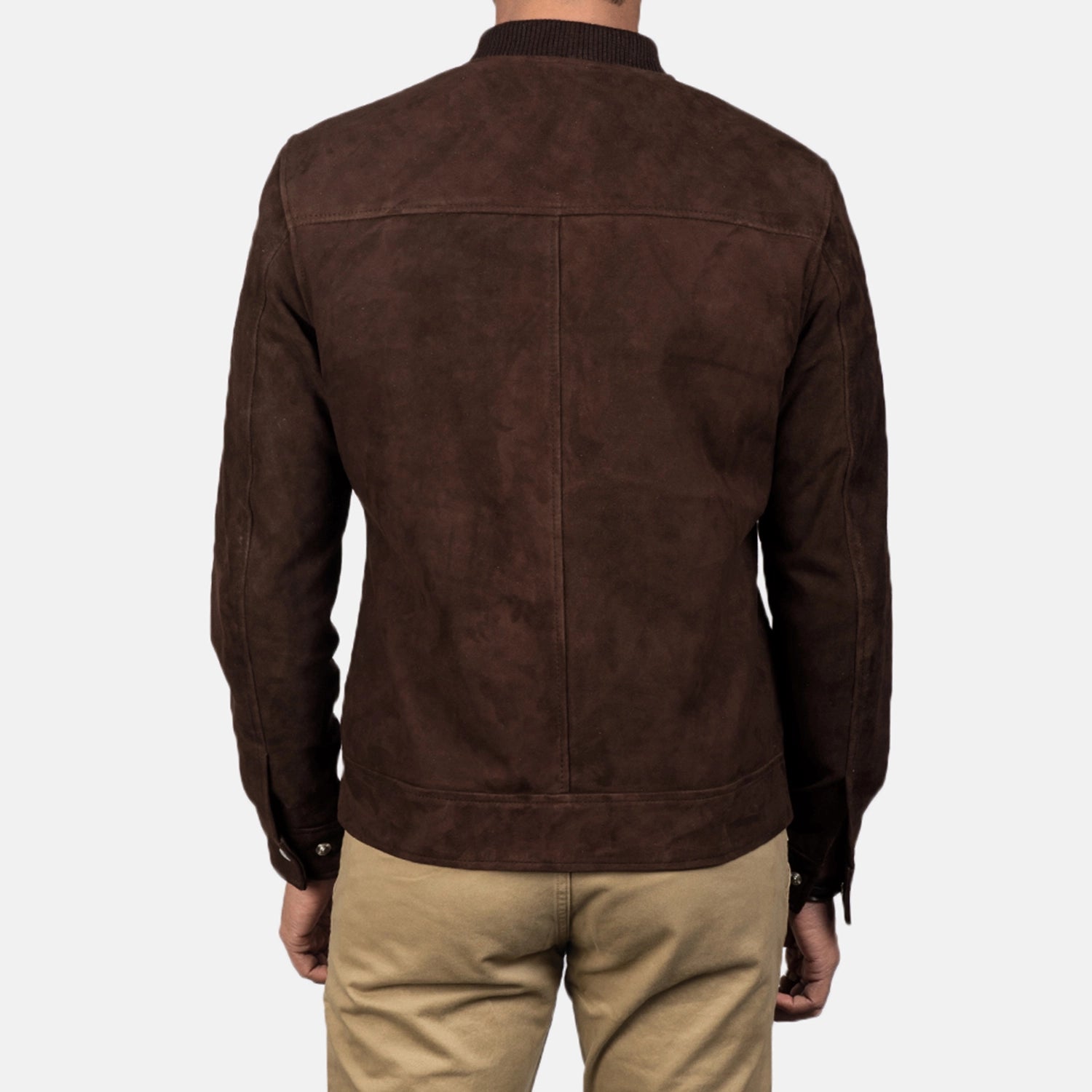 Blain Mocha Suede Bomber Jacket - Fierce Fusion