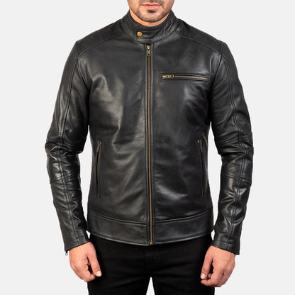 Dean Black Biker Leather Jacket - Fierce Fusion