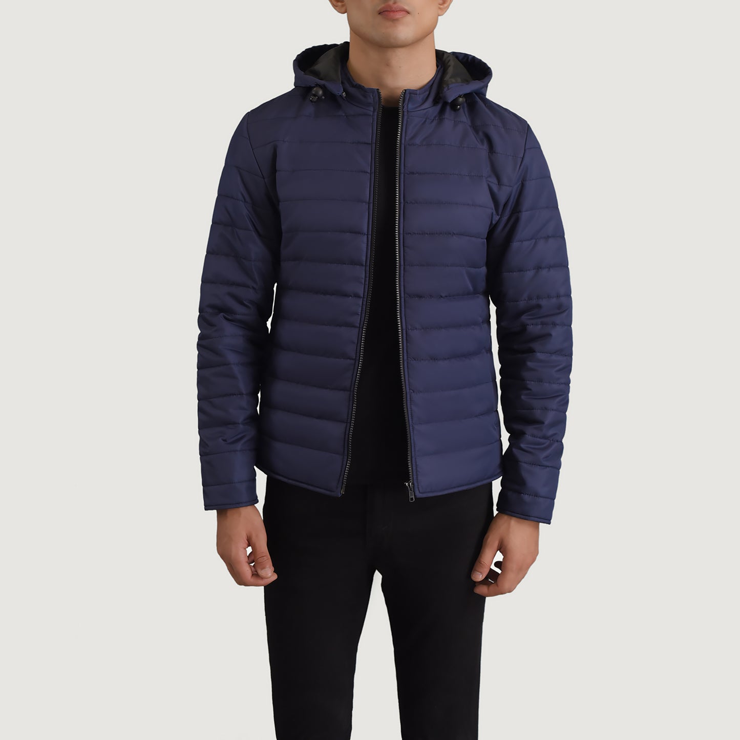 Tyler Blue Hooded Puffer Jacket - Fierce Fusion