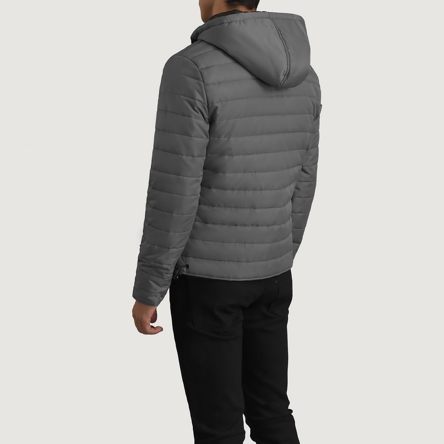 Tyler Grey Hooded Puffer Jacket - Fierce Fusion