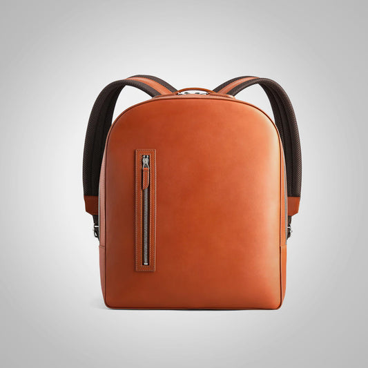 Brown Leather Travel Backpack - Fierce Fusion