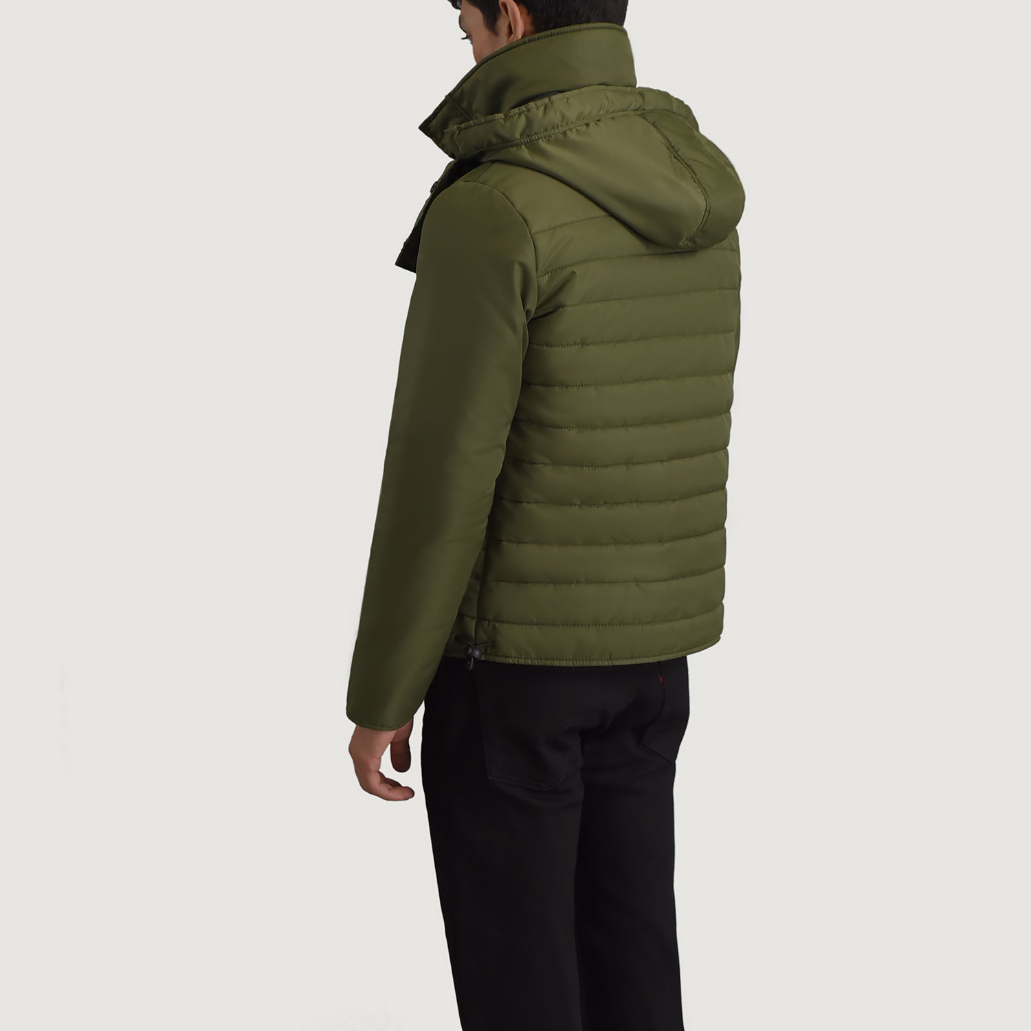 Malcolm Green Hooded Puffer Jacket - Fierce Fusion