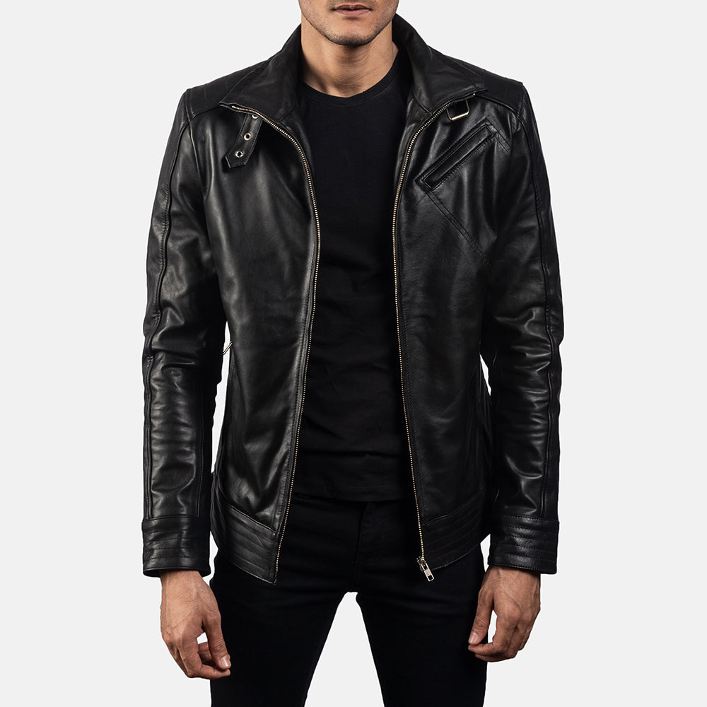 Legacy Black Leather Biker Jacket - Fierce Fusion